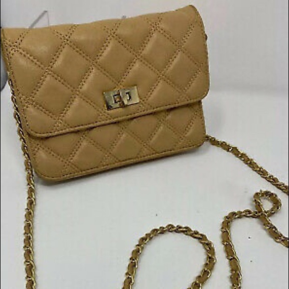 SAKS BLACK LABEL Quilted Lambskin Crossbody EC - Picture 7 of 8